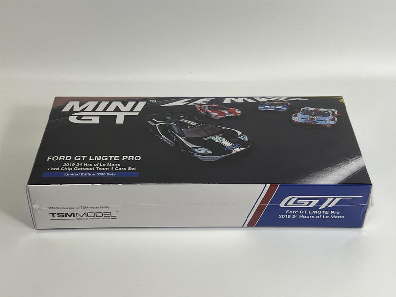 Ford GT LMGTE Pro 2019 24 hrs of Le Mans 4 Car Set 1:64 Mini GT MGTS0010