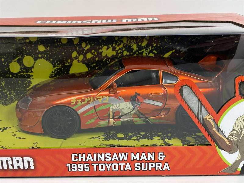 Chainsaw Man Figure and 1995 Toyota Supra 1:24 Scale Jada 253255086 35181