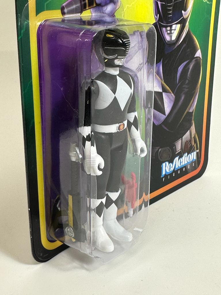 Black Ranger Mighty Morphin Power Rangers 3.75 Inch Re Action Super7 ...
