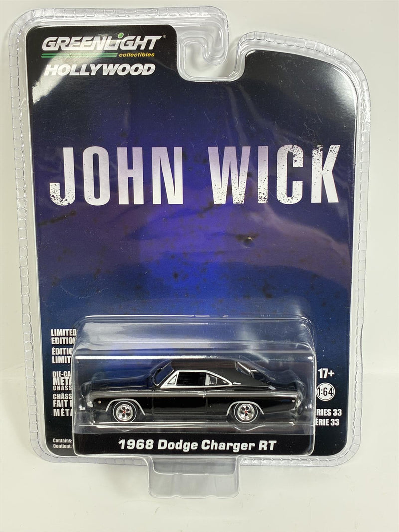 John Wick 1968 Dodge Charger RT Black 1:64 Scale Greenlight 44930E