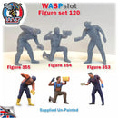 Trackside Unpainted Figures Male Car Washers x 3 Scenery Set 120 1:32 Wasp