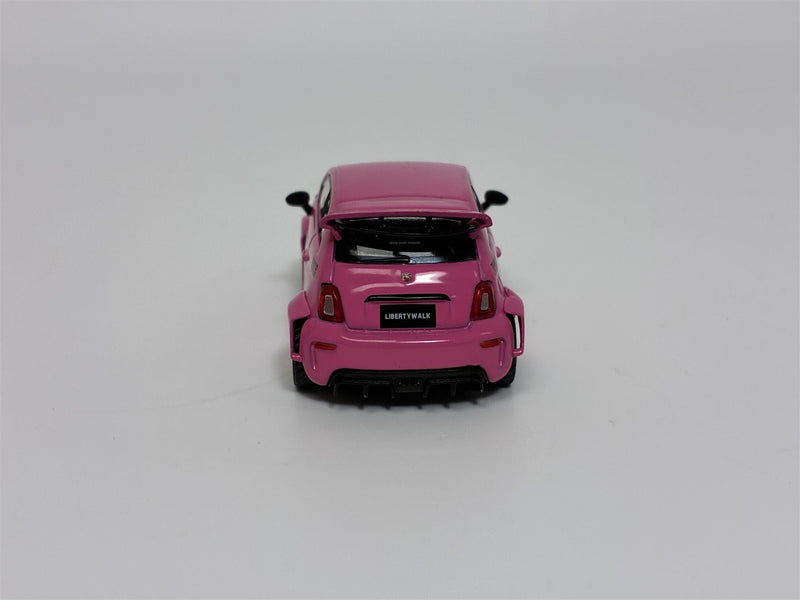 Abarth 595 LB Works Abas Works Pink LHD 1:64 Mini GT MGT00851L