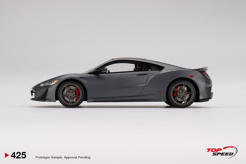 Honda NSX Type S 2022 Gotham Grey Matte 1:18 Scale TSM TS0425