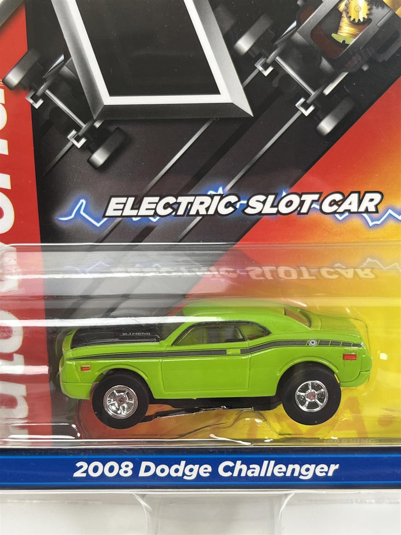 2008 Dodge Challenger Green HO Scale Slot Car X Traction Auto World SC368-6