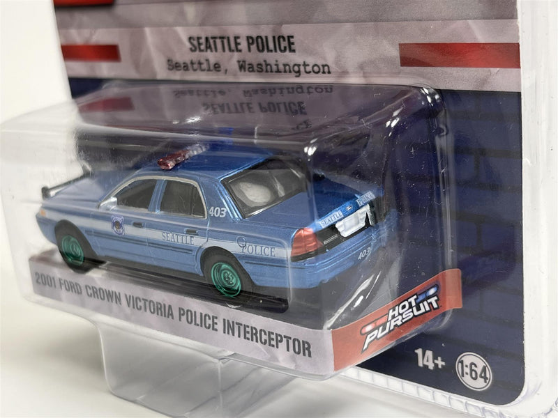 2001 Ford Crown Victoria Police Interceptor Chase Model 1:64 Greenlight 43020D