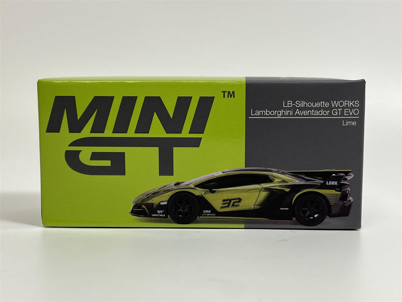 Lamborghini Aventador GT EVO LB Works Lime LHD 1:64 Mini GT MGT00605L