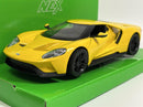 2017 Ford GT Yellow 1:24 Scale Welly 24082y