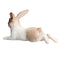 Rabbit Lying Wildlife Toy Figure 6 cm Length Approx Mojo Fun 387142