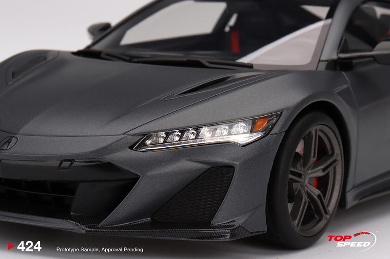 Acura NSX Type S 2022 Gotham Grey Matte 1:18 Scale TSM TS0424