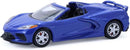 a blue toy car with its doors open