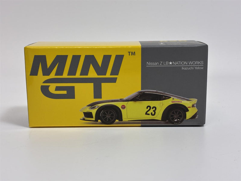 Nissan Z LB Nation Works Ikazuchi Yellow LHD 1:64 Mini GT MGT00826L