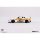 a yellow and white race car