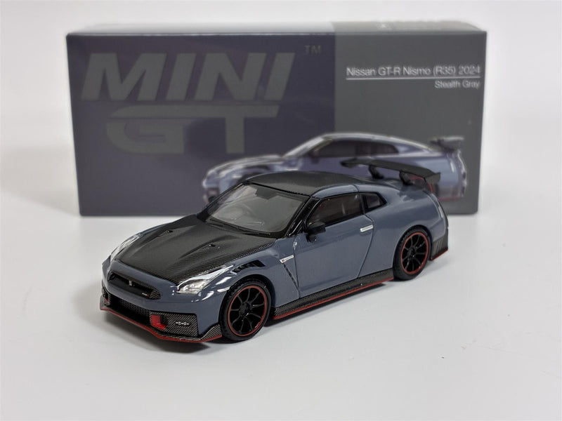 Nissan GT-R Nismo R35 2024 Stealth Grey RHD 1:64 Scale Mini GT MGT00868R