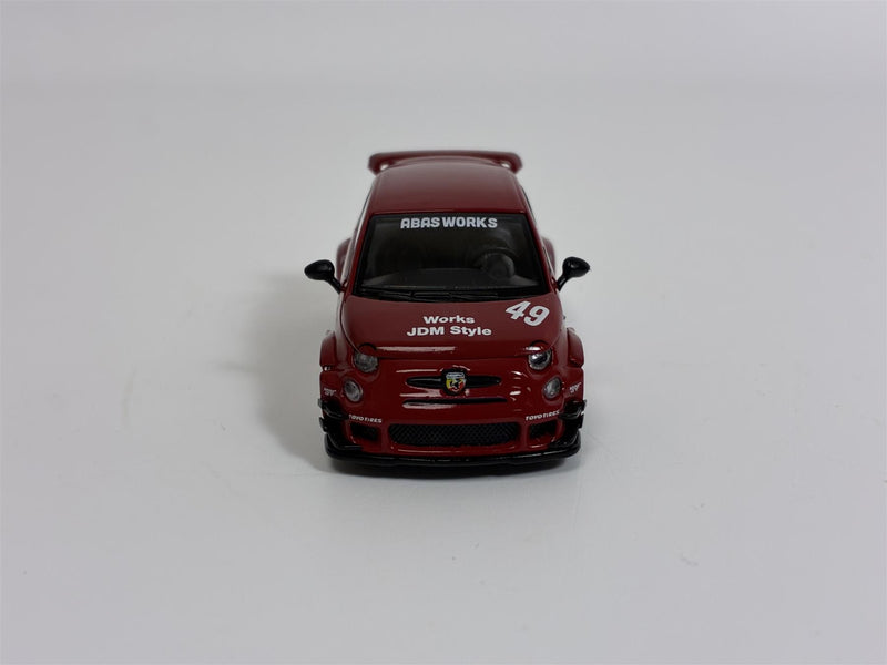 LB Works Abas Works Abarth 595 Red LHD 1:64 Scale Mini GT MGT00963L
