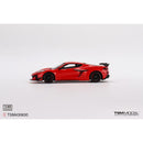a red car on a white background