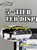 5 Tier LED Display Case White With White Base Triple9 648850W