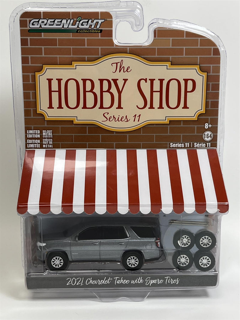 The Hobby Shop 2021 Chevrolet Tahoe With Spare Tyres 1:64 Greenlight 97110E