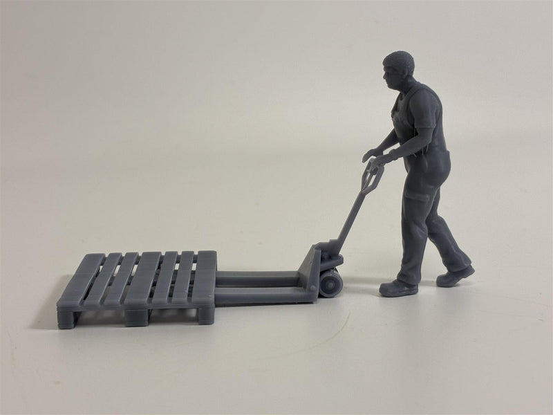 Trackside Unpainted Figure 481 Warehouse Operative 1:32 Scale Wasp