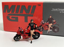 Ducati Panigale V4 S with Ducati Girl 1:64 Scale Mini GT MGT00682L