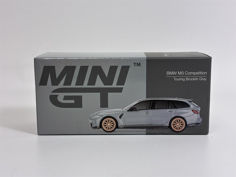 BMW M3 Competition Touring Brooklin Grey LHD 1:64 Scale Mini GT MGT00864L
