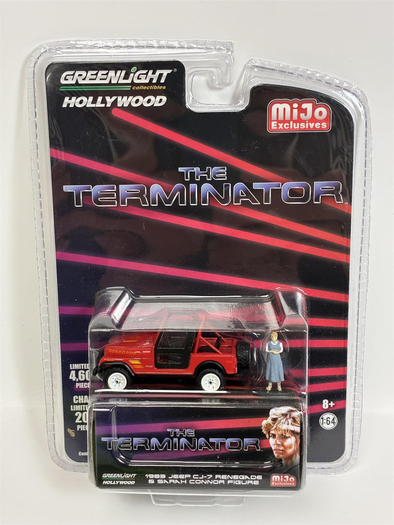 The Terminator 1983 Jeep CJ-7 Renegade and Sarah Connor Figure 1:64 Greenlight 51211