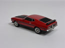 a red toy car on a white background
