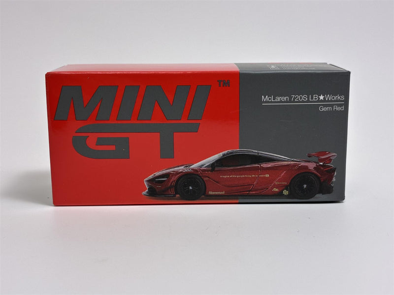 McLaren 720S LB Works Gem Red LHD 1:64 Scale Mini GT MGT00828L