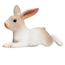 Rabbit Lying Wildlife Toy Figure 6 cm Length Approx Mojo Fun 387142