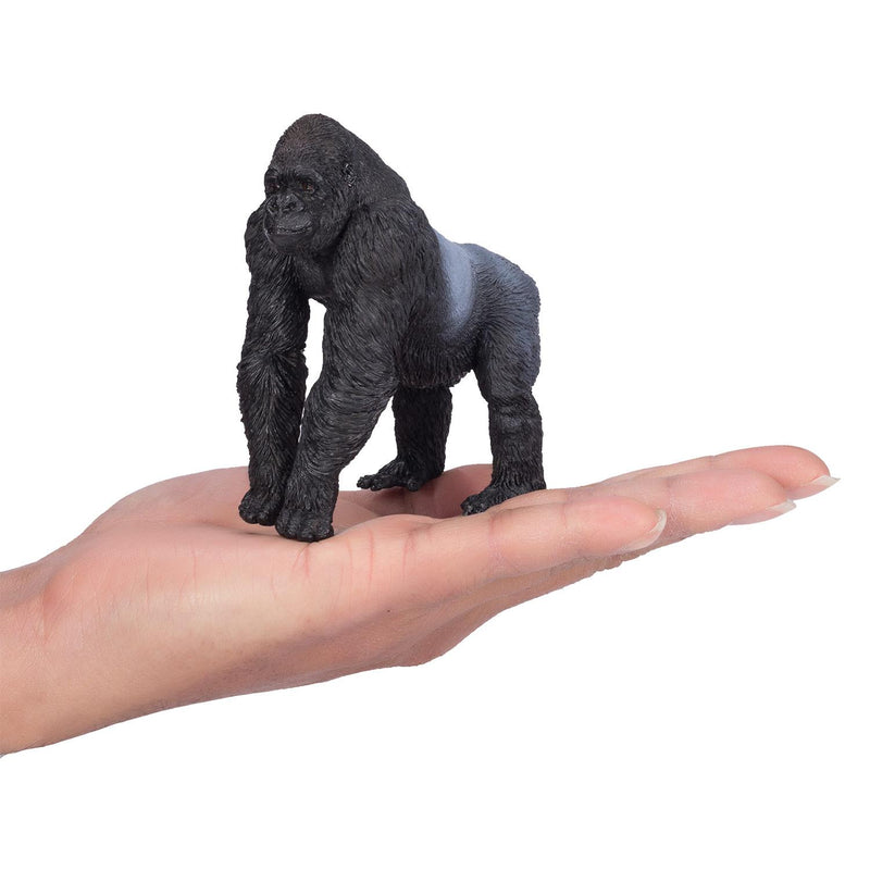 Gorilla Male Silverback Wildlife Toy Figure 8.5 cm Height Approx Mojo Fun 381003