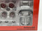 Rotiform HUR 8 Piece Set Chrome Red 1:64 Tarmac Works T64W006RD