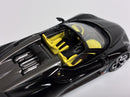 a black and yellow toy car