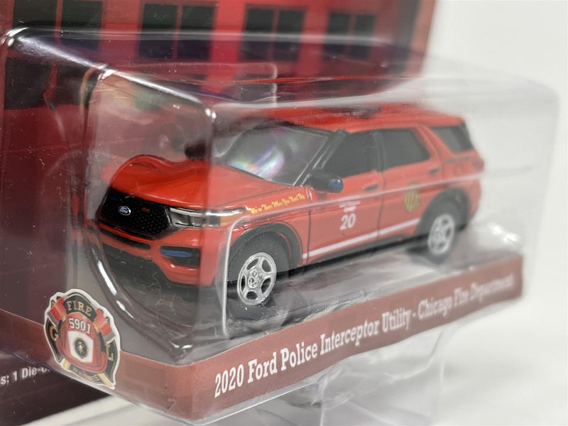 2020 Ford Police Interceptor Utility Chicago Fire Department 1:64 Scale Greenlight 67010F