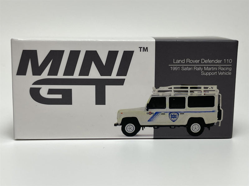 Land Rover Defender 110 1991 Safari Rally Martini Racing Support Vehicle LHD 1:64 Mini GT MGT00558L