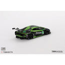 a green and black race car