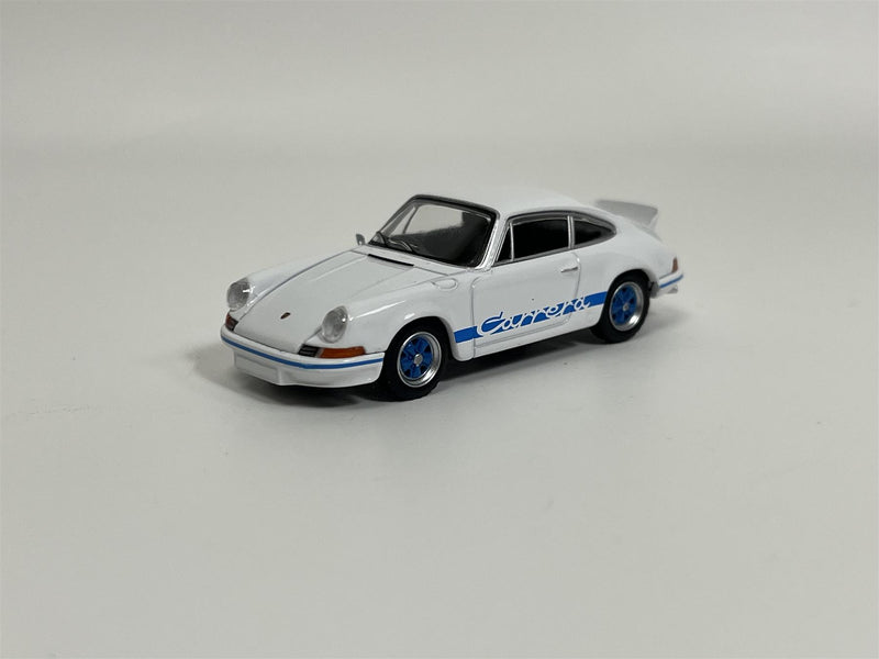 Porsche 911 Carrera RS 2.7 Grand Prix White With Blue Livery RHD 1:64 Mini GT MGT00715R