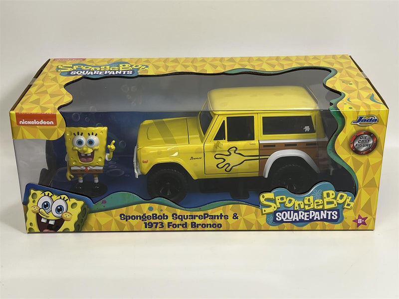 Spongebob Squarepants Figure 1973 Ford Bronco 1:24 Scale Jada 35467