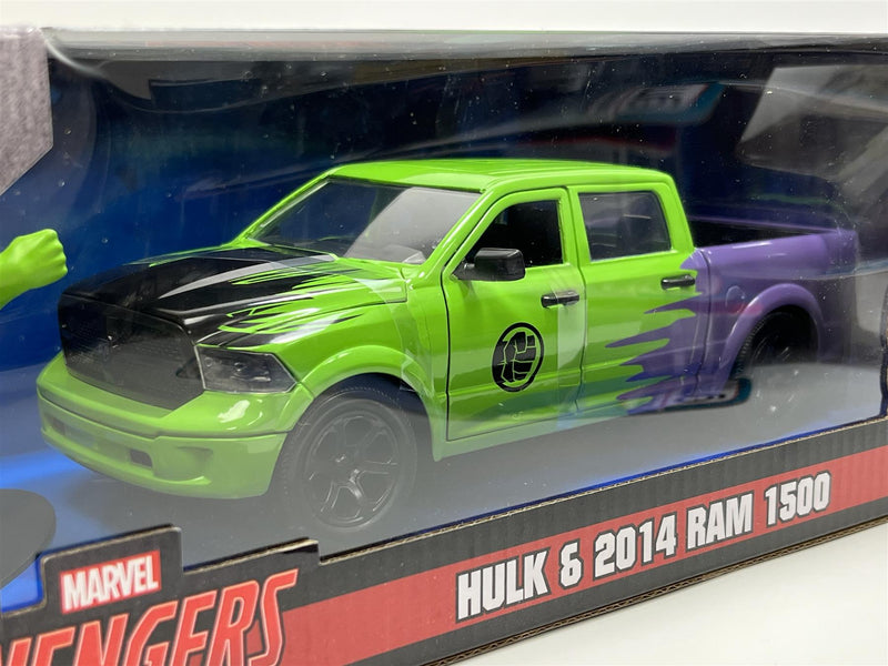 Marvel Avengers Hulk Figure and 2014 Ram 1500 1:24 Scale Jada 99726 253225029