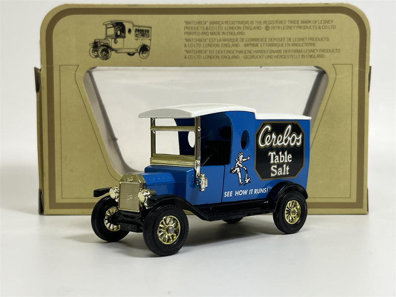 1912 Ford Model T Cerebos Table Salt Matchbox Y12 S1