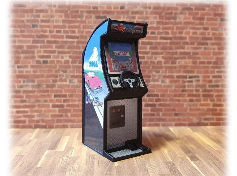 Arcade machine Out Run 1:32 Track Side Scenery Pub Bar Game Retro WASP