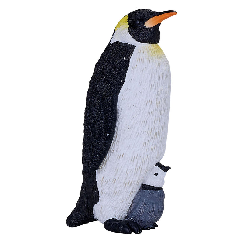 Emperor Penguin With Chick Bird Toy Figure 7 cm Height Approx Mojo Fun 381082