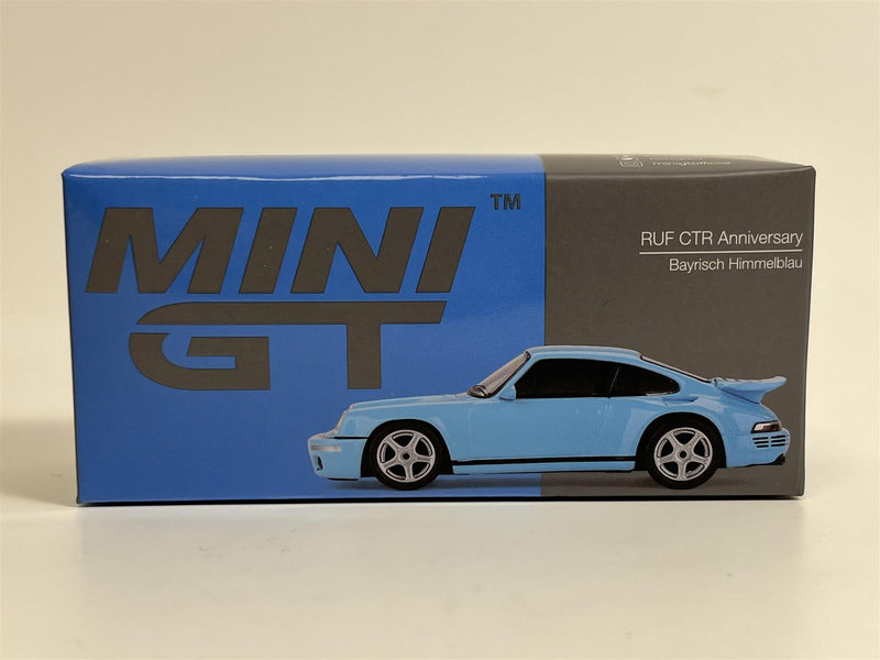 RUF CTR Anniversary Bayrisch Himmelblau LHD 1:64 Scale Mini GT MGT00562L