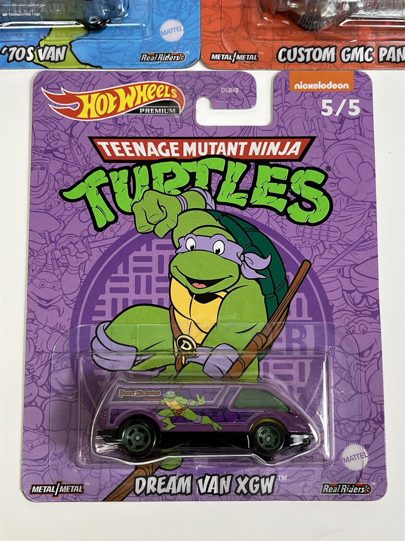 Hot Wheels Teenage Mutant Ninja Turtles TMNT 5 Car Set Real Riders