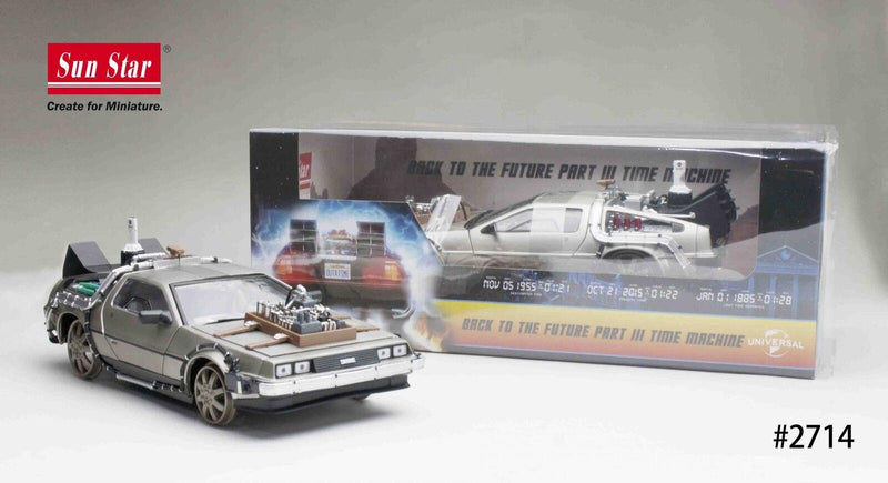 Back To The Future Part III Time Machine 1:18 Scale Sun Star 2714