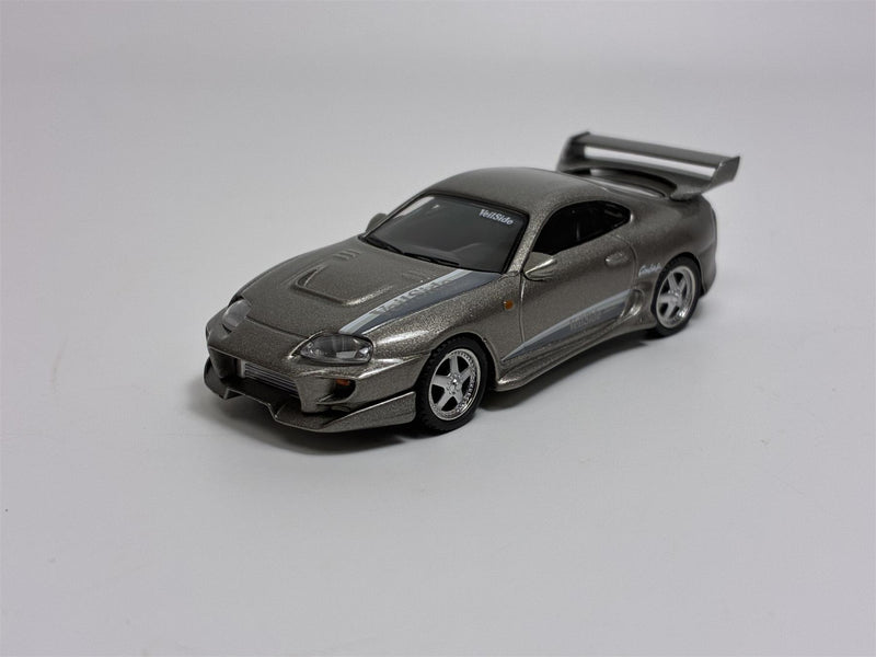 Toyota Supra VeilSide Combat VII Grey LHD 1:64 Scale Mini GT MGT00978L