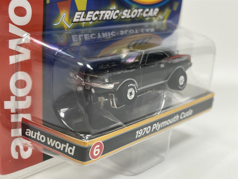 1970 Plymouth Cuda Black Thunderjet Ultra G HO Slot Car Auto World SC377-6