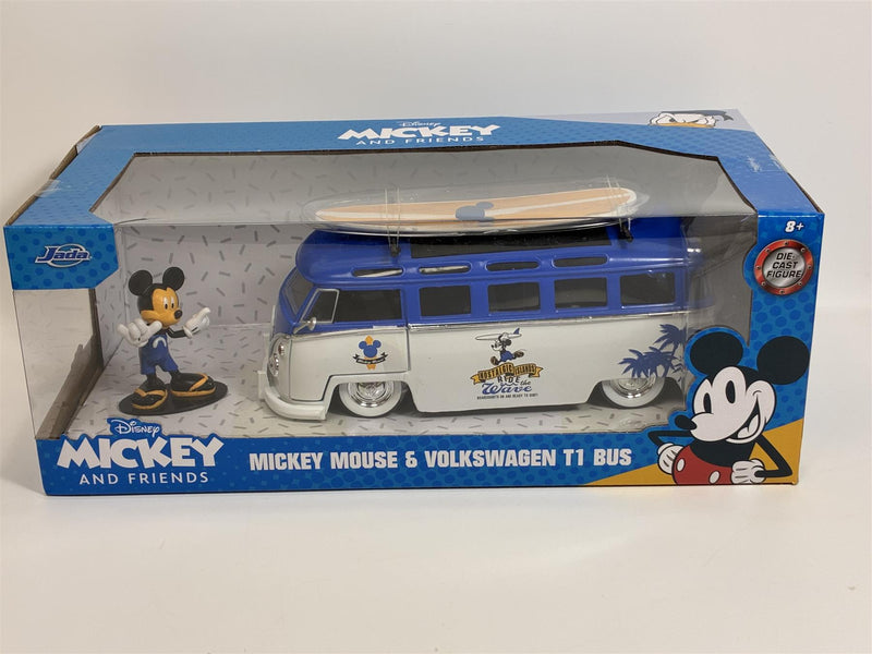 Mickey and Friends Volkswagen T1 Bus with Mickey Mouse Figure 1:24 Jada 33179