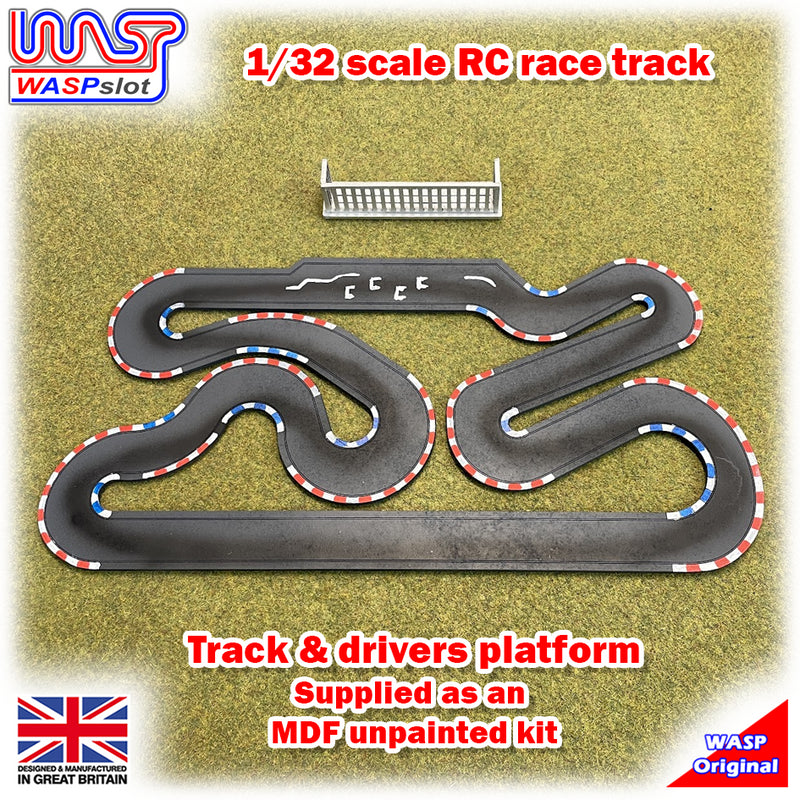 RC On Road Track, Drivers Platform, Figures and Cars 1:32 Scale WASP