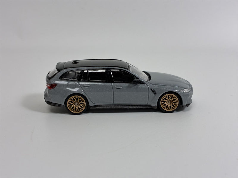 BMW M3 Competition Touring Brooklin Grey RHD 1:64 Scale Mini GT MGT00864R