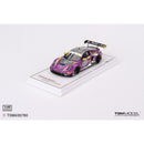 a purple race car on a white surface