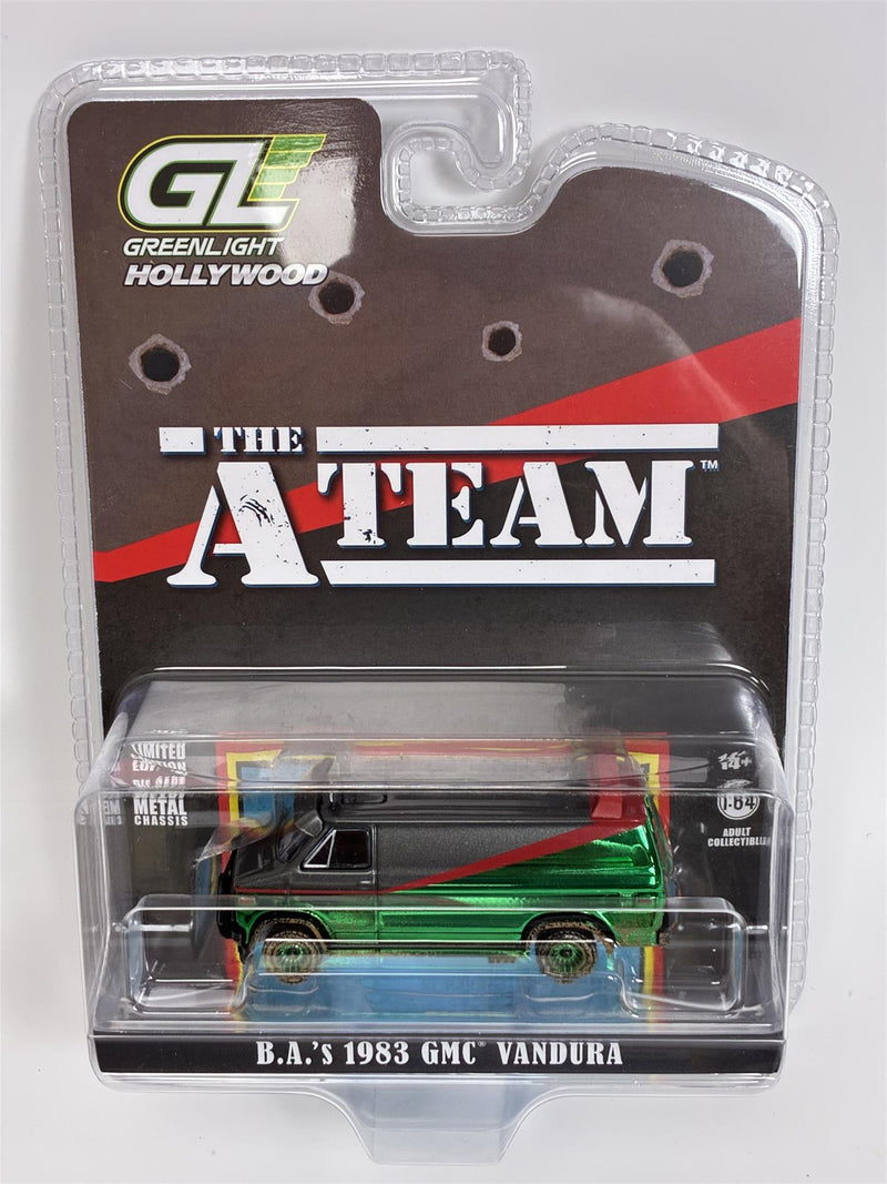 The A Team B.A's GMC Vandura 1983 Chase Dirty Version 1:64 Scale Greenlight 44865F